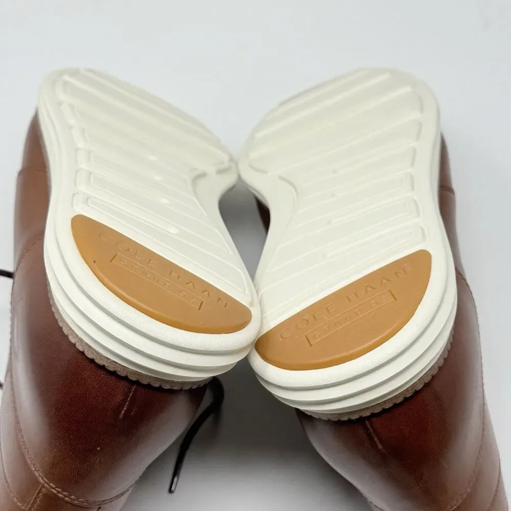 Cole Haan Original Grand Chukka Boots Mens 13 M Woodbury Brown Ivory Leather